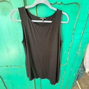 Eileen Fisher Black Tank Size Medium Asymmetrical Summer Leightweight